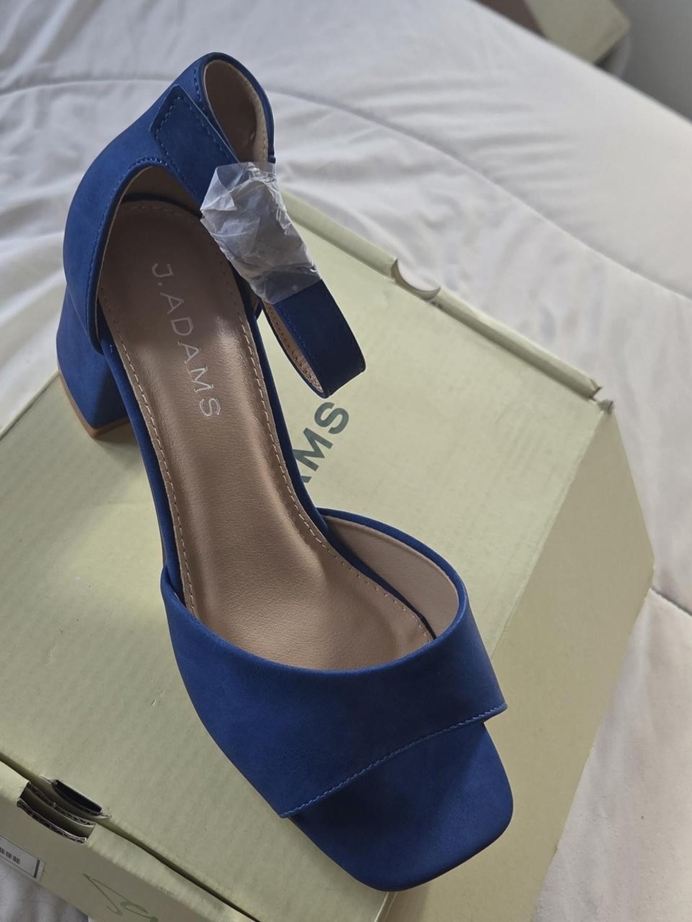 Adams Women's Blue Block Heel Sandal
